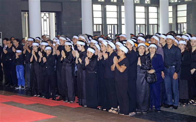  原越共中央总书记杜梅追悼会和安葬仪式在河内隆重举行。越通社记者颜创 摄