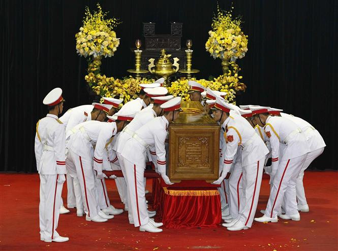 原越共中央总书记杜梅追悼会在河内隆重举行。越通社记者 摄