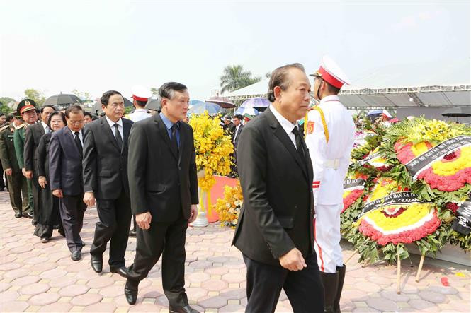 原总书记杜梅安葬仪式在其家乡河内市清池县举行。越通社记者尹晋 摄