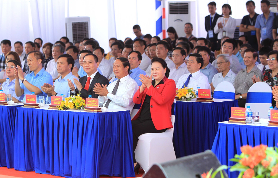 越南国会主席阮氏金银出席海防市VINMEC国际综合医院开张典礼。越通社记者 安灯 摄