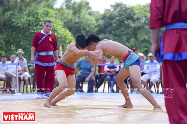 传统摔跤比赛。