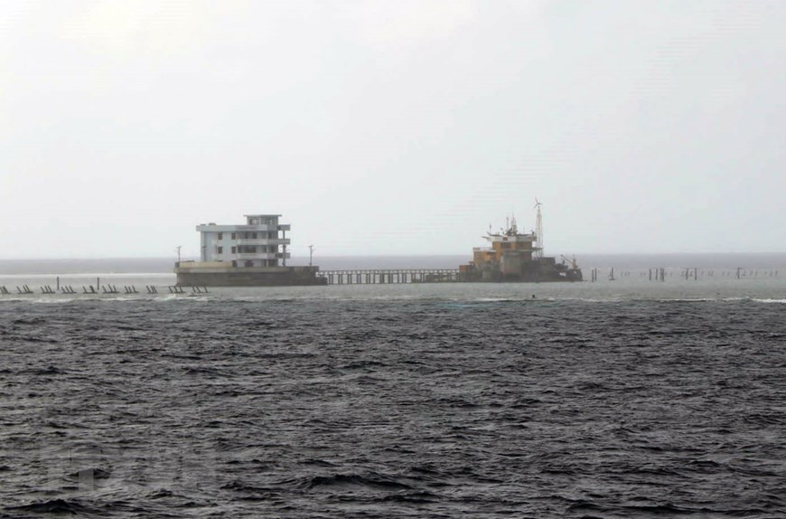 孤伶礁（Co Lin）是越南长沙群岛中的一个暗礁。（越通社记者阮文日 摄）