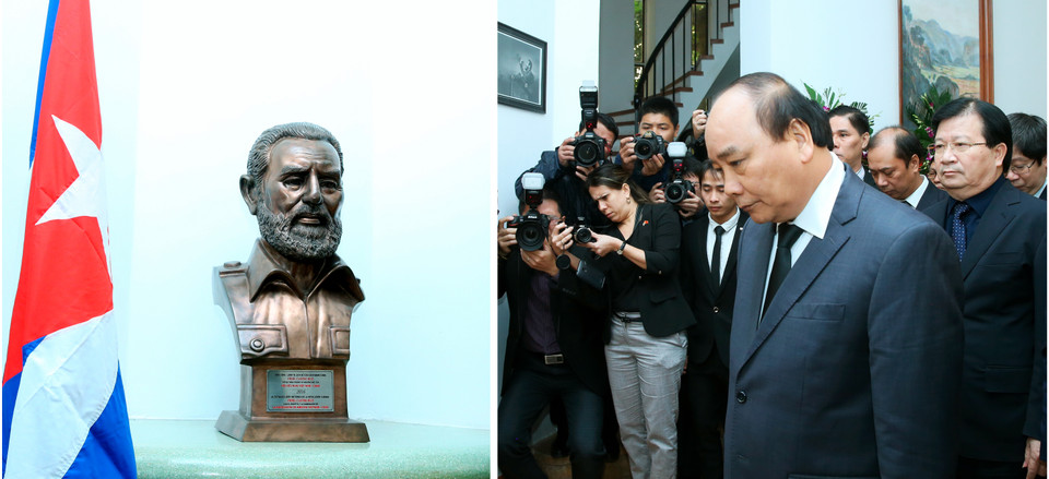 越南领导人吊唁古巴革命领袖菲德尔·卡斯特罗逝世（图片来源：越通社）