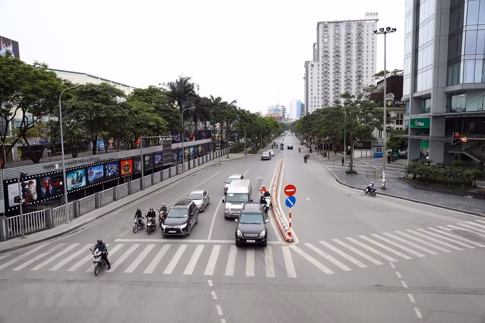 曾经热闹的泰河街今日人烟稀少。越通社记者 辉雄 摄