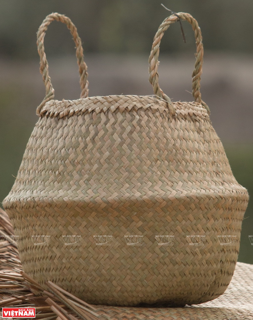 蒲草工艺品亲近环境，受到众人喜爱，尤其是发达国家。越通社记者 成达 摄