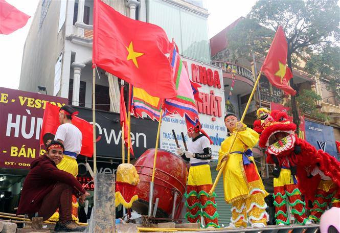 为越南足球队助威 图自越通社