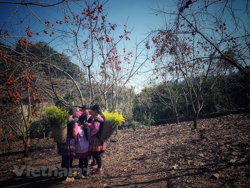 穿着传统服装的小孩给游客留下西北地区充满民族特色的美好印象。Vietnam+记者 春梅摄