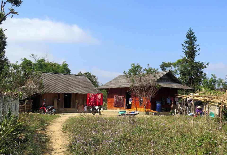 木桥为游客参观浓幽湖周围环境提供便利。越通社记者 春进 摄