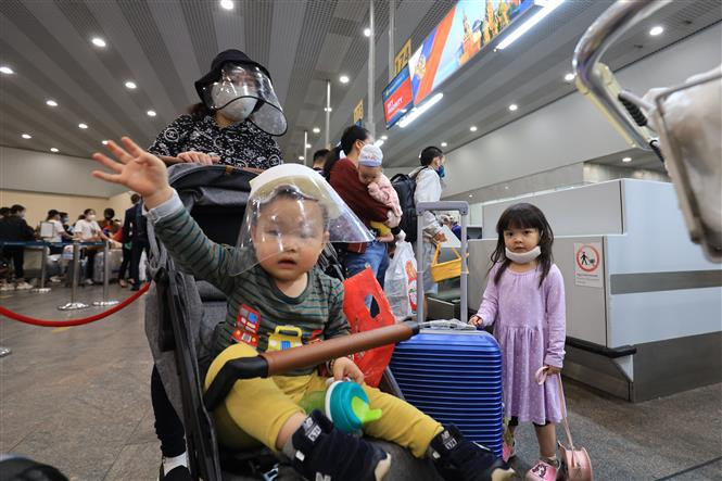 在280名越南公民之中共有17个儿童。图片来源：越通社