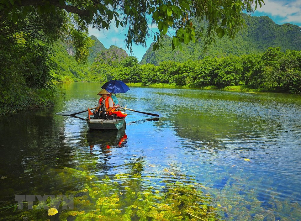 秋天时，长安风景十分美丽。这是来宁平省乃至越南旅游时游客不可错过的旅游景点之一。越通社记者 明德 摄