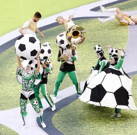 2018世界杯开幕式。（图片来源：日本共同社/越通社）