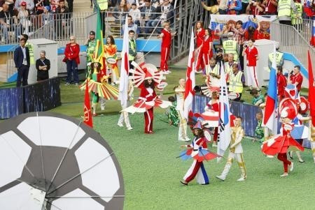 2018世界杯开幕式。（图片来源：新日本共同社/越通社）