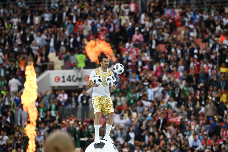 2018世界杯开幕式。（图片来源：新华社/越通社）