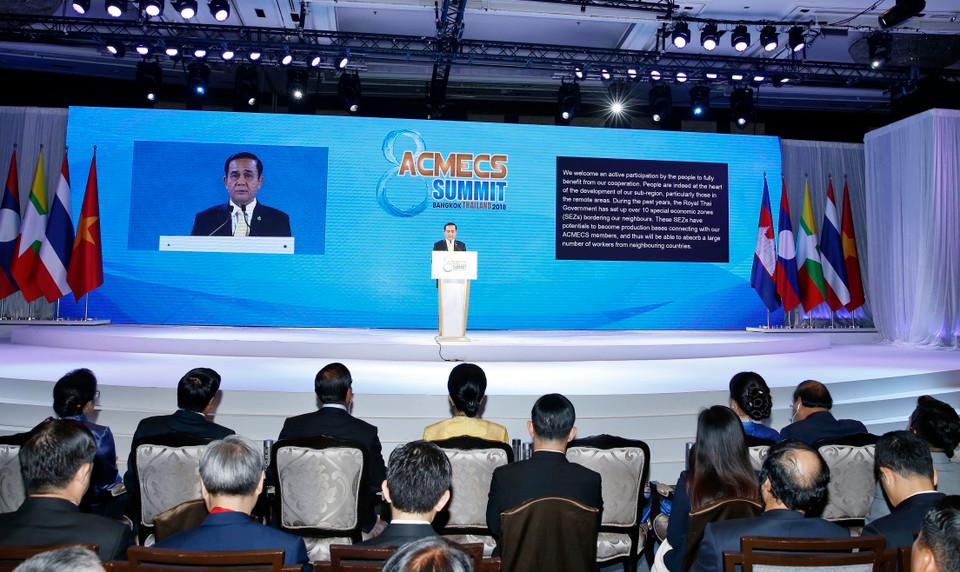 泰国总理巴育.占奥查发表讲话。 越通社记者 统一 摄