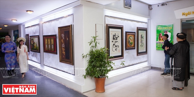 书法画展一角（图片来源：越通社）