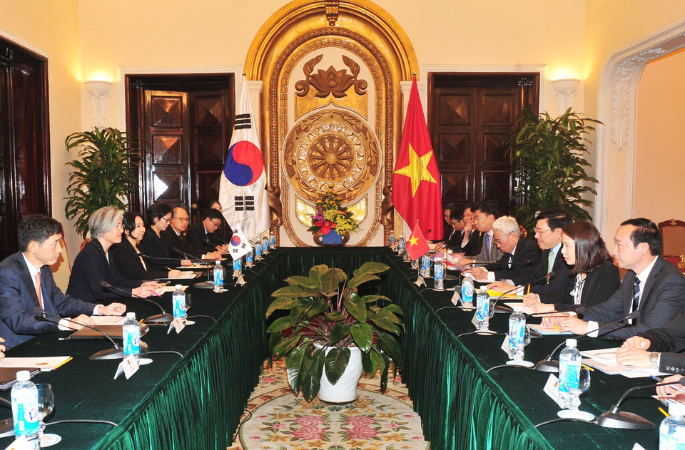 会谈全景。越通社记者 阮康 摄