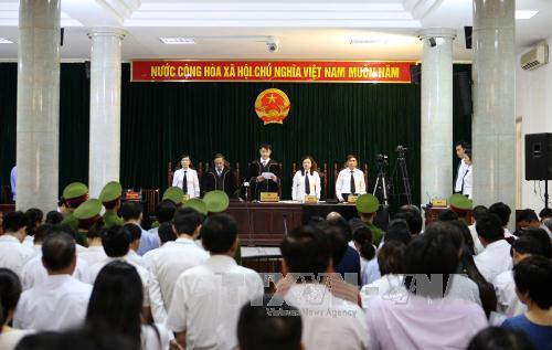 河内市人民法院对51名被告人作出判决。（图片来源：越通社）