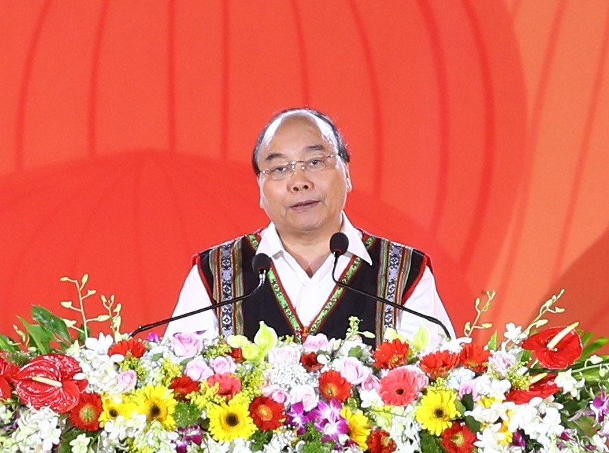 阮春福总理在开幕式上发表讲话。越通社记者 统一 摄