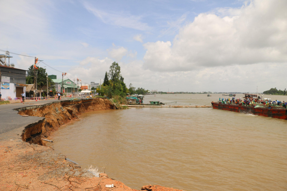 91号国塌方现场。越通社发