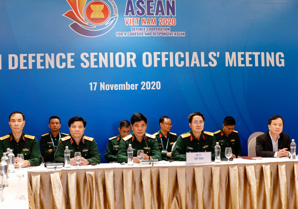 越南国防代表团出席会议。图片来源：越通社