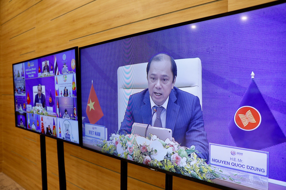 本届东盟峰会为提升越南在国际和地区的地位和威望作出重要贡献，同时有利于越南为越南共产党第十三次全国代表大会做好准备工作。越通社记者 杨江 摄