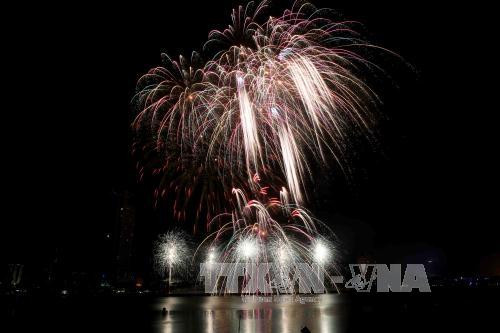 越南烟花表演。