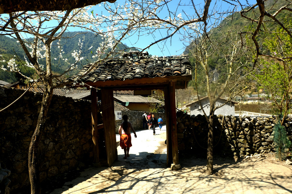 拍过越南电影《蒡的故事》中非常著名的房子的正门。越通社记者 祥安 摄。