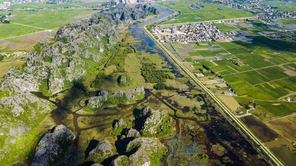 越南宁平省云龙湿地自然保护区​美景。越通社记者 明德 摄