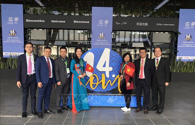 出席会议的越南代表团。图自越通社