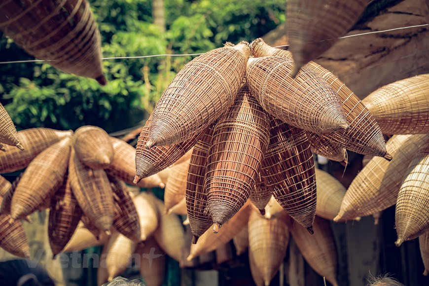 目前，随着社会的发展，这些陷阱的捕鱼工具都少用于捕鱼，而在美术或室内装饰品等都有常见。图自Vietnam+