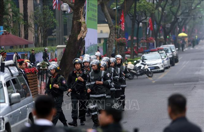 越南为朝鲜最高领导人金正恩一行提供绝对的安全保障。图自越通社