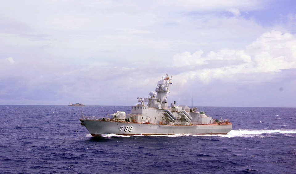 167号旅的巡逻船为管理和捍卫越南南边海洋岛屿和大陆架主权做出贡献。图自越通社 越南