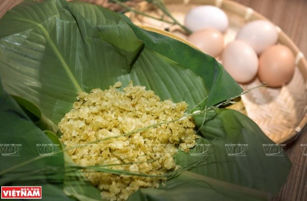 扁米鸡蛋的食材虽然简单但口感不错。图自越通社