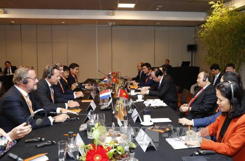 阮春福总理会见荷兰达门船用设备集团执行总裁阿诺特•达梅。（图片来源：越通社）