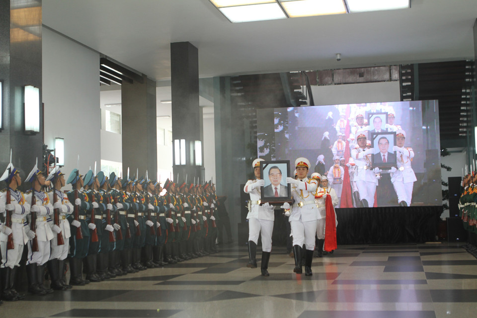 原政府总理潘文凯追悼会和安葬仪式在胡志明市举行。（图片来源：越通社）