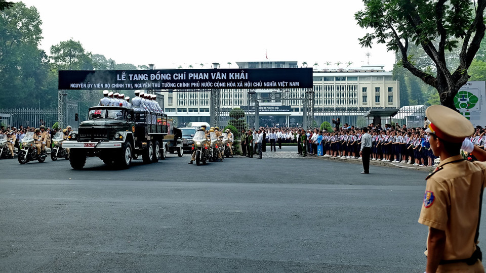 原政府总理潘文凯追悼会在胡志明市举行。（图片来源：越通社）