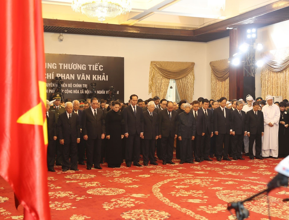 原政府总理潘文凯追悼会和安葬仪式在胡志明市举行。（图片来源：越通社）