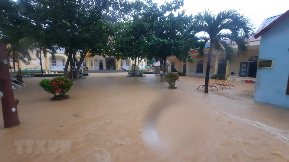 甘露县甘瑞乡受到洪水严重影响。（越通社记者 胡求摄）