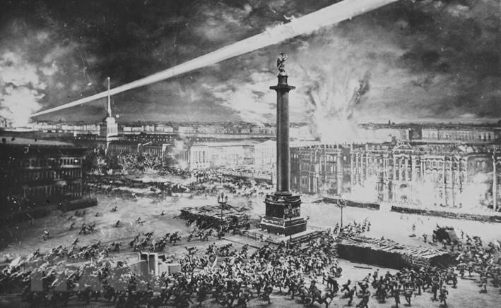 1917年俄国十月革命成为越南革命的巨大鼓舞。图自越通社