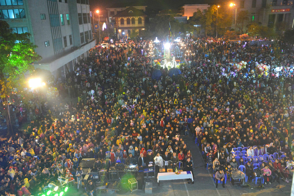 南定省洋溢着迎接圣诞的气氛（图片来源：越通社）