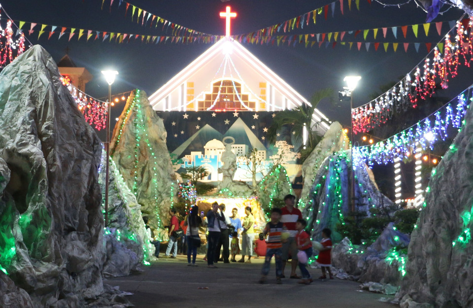 安江省浓厚的圣诞气氛（图片来源：越通社）