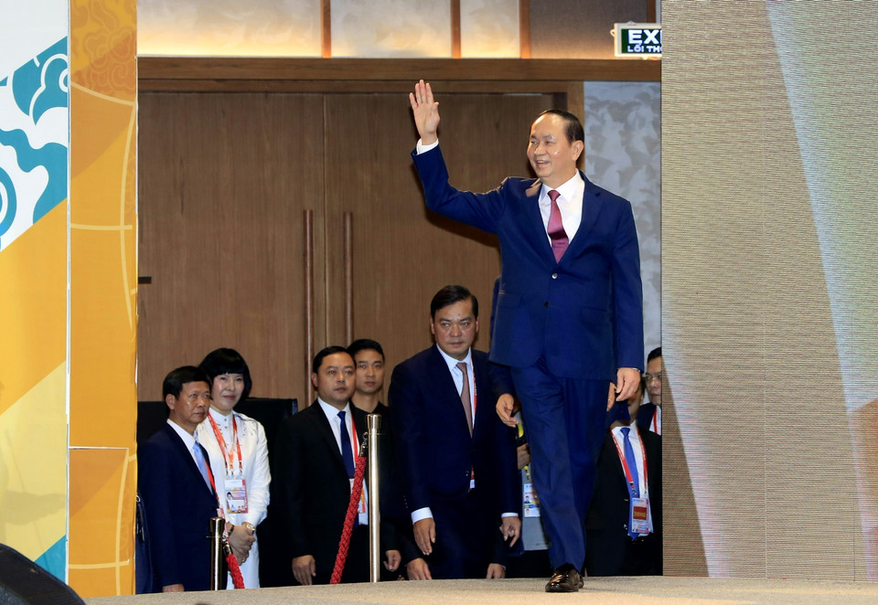 陈大光前来出席2017年APEC工商领导人峰会。（图片来演：越通社）