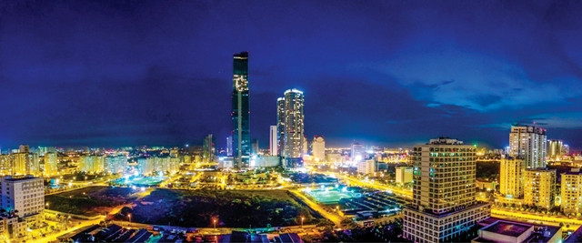 怀芝作者的作品《河内夜晚之玲珑》。（图片来源：《越共电子报》）