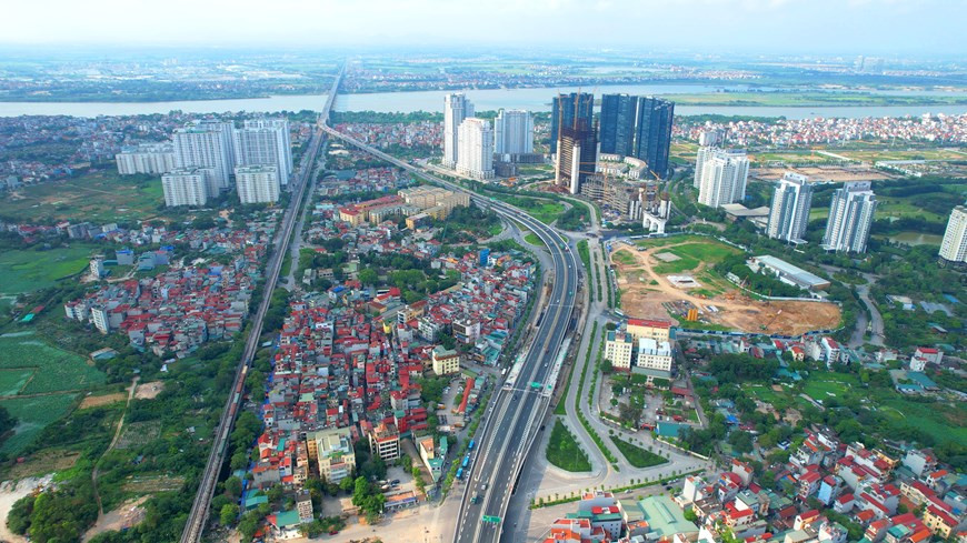 河内市三号环城公路总长5.367公路，其中梅易-南升龙桥路段总长4836公里。图自 VIETNAM+