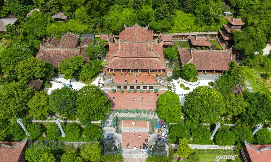 距离首都河内70公里，位于河南省的地藏飞莱寺是宁静安逸的信仰之地。图自 越通社