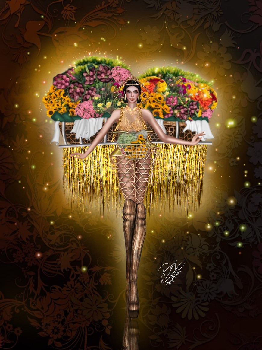 由阮国达设计的《河内千花》。图自 Vietnam+