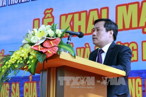 河南省人民委员会副主席武大胜在开幕式致辞（图片来源：越通社）