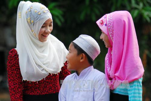 由于信仰伊斯兰教的关系，安江省占族人民从母系家庭演变为父系家庭（图片来源：越通社）