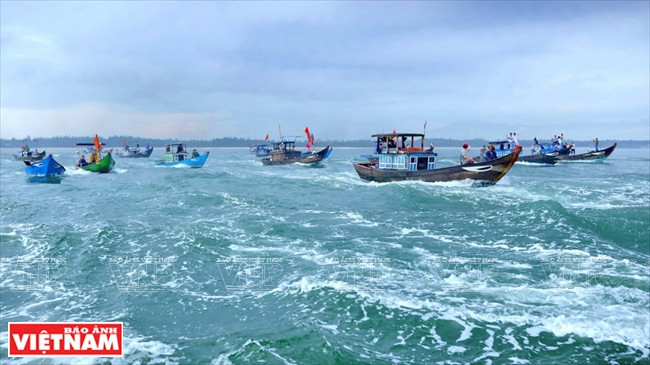 三海是广南省的岛乡，居民以海业为生。越通社记者 清和 摄