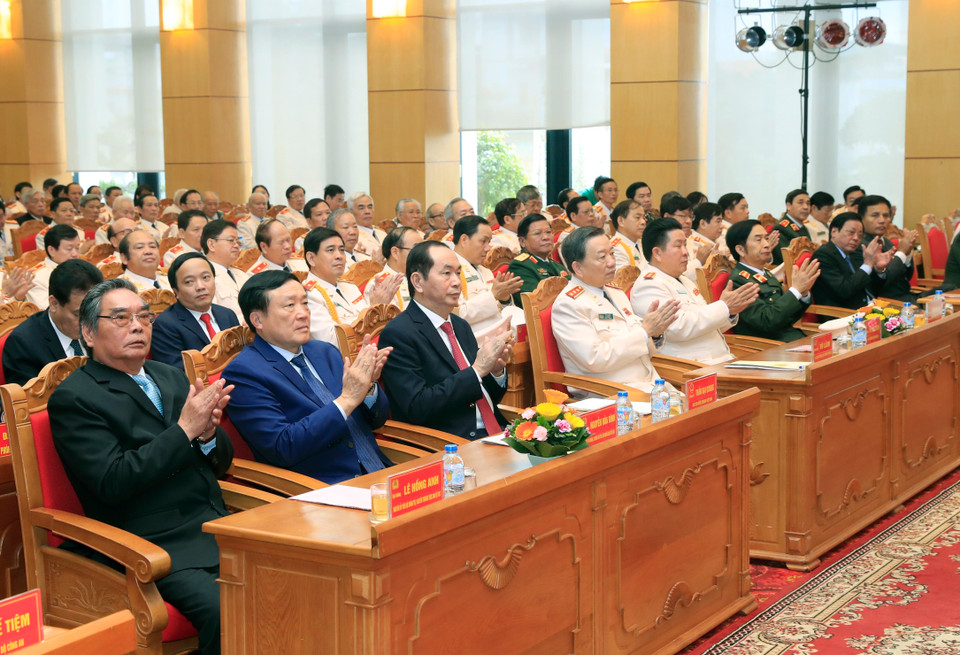 陈大光主席越南人民公安后勤技术力量成立70周年纪念典礼。越通社记者 颜创 摄